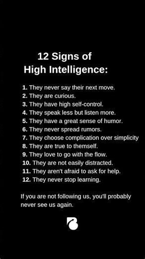12 Signs of High Intelligence: Do You Have These Traits? #success #motivation #mindset #psychology