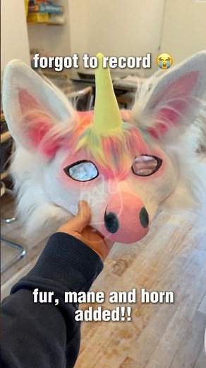make a unicorn mask with me! #unicorn #furry #mask #maskmaking #maskmaker #therian #boost