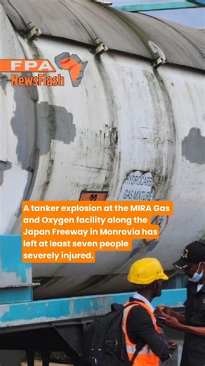 9.7K views · 75 reactions | A tanker explosion at the MIRA Gas and Oxygen facility along the Japan Freeway in Monrovia has left at least seven people severely injured. | FrontPage Africa | Facebook