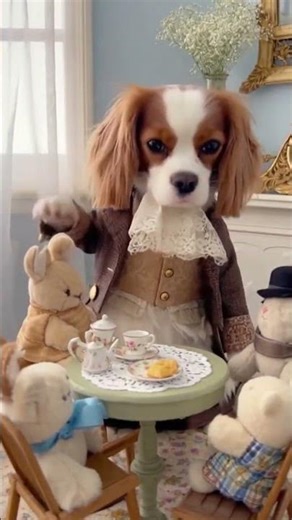Miniature Spaniel Hosts Ridiculously Fancy Tea