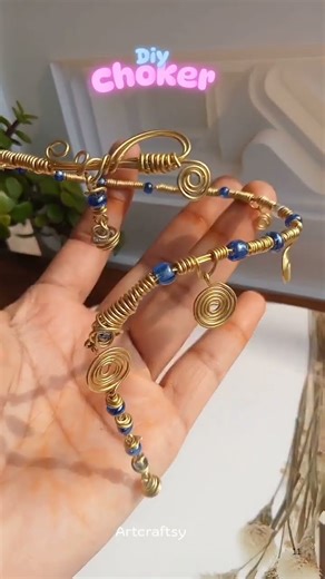 Diy choker..... first time making diy choker necklace at home#diy #shorts #youtubeshorts #craft