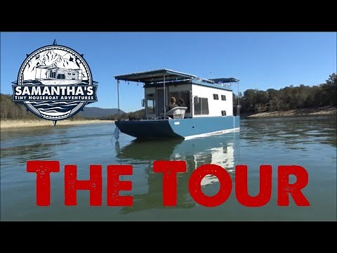 Tiny Houseboat Tour / Walk Through