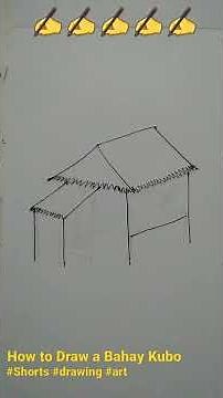 How to Draw a Bahay Kubo ( Nipa Hut )