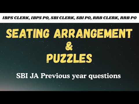 Seating arrangement & Puzzles | Tricks & solution | IBPS PO Clerk | SBI PO Clerk