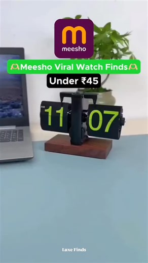 Ms Luxe 🩵 on Instagram: "Aesthetic + Retro = Perfect Flip Clock 😍✨ This Unique Flip Clock adds a stylish vibe to your desk, room or workspace: ✔️ Retro flip display ✔️ Smooth time-flip mechanism ✔️ Perfect for study/office table ✔️ Trendy décor piece under budget! Comment “Link” for the Meesho link 🔗 Follow @LuxeFinds for more unique finds! #LuxeFinds #MeeshoFinds #FlipClock #AestheticRoomDecor #StudyTableSetup #DeskEssentials #UniqueProducts #BudgetBuys #RoomDecor #ViralProducts #TrendingRee