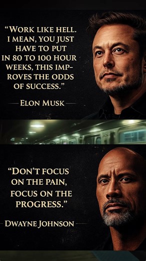 Work Harder. Push Further.🔥 | Elon Musk & The Rock Motivation #motivation #quotes #viral #shorts