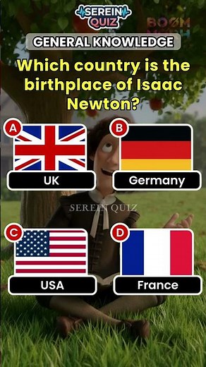 Birthplace of Isaac Newton! 🍎 #quiz #trivia #shorts