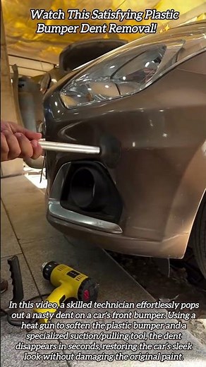 Watch This Satisfying Plastic Bumper Dent Removal! ✨#shorts #mechanic #automobile