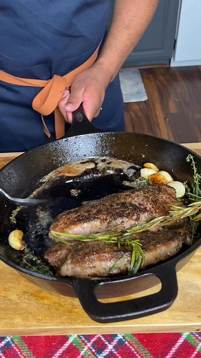 Baste your steaks for the ultimate flavor boost! Trust me, once you taste that buttery, garlicky goodness, there’s no going back. What’s your go-to basting combo? Let me know below! #steak #steaklovers #steaknight | TheFlavors