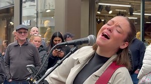 INCREDIBLE Moment On Shopping Street 'Skyfall Adele' Allie Sherlock Cover Video
