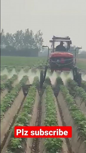 Spraying on crops | Boom Sprayer | #upl