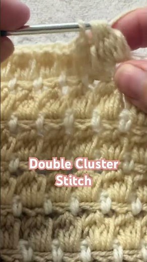 Double Cluster Stitch Free tutorial and crochet pattern #crochet #crochetpatterns