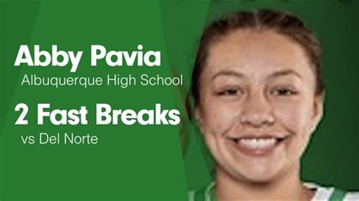 Abby Pavia Game Report: vs Atrisco Heritage Academy