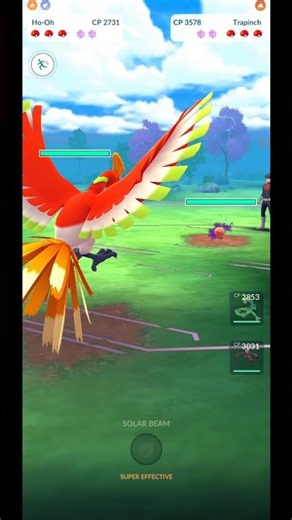 Ho-Oh vs Shadow Trapinch Team Rocket Grunt | Pokemon GO No Commentary #Shorts