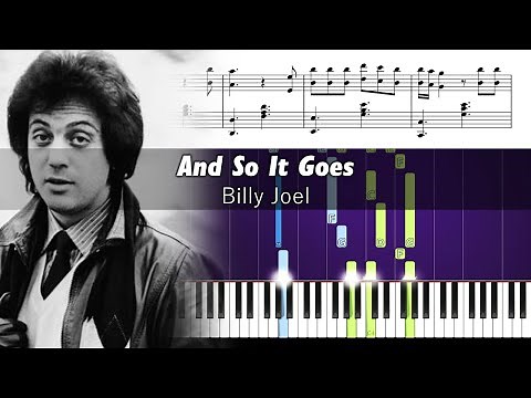 Billy Joel - And So It Goes - Piano Tutorial + SHEETS