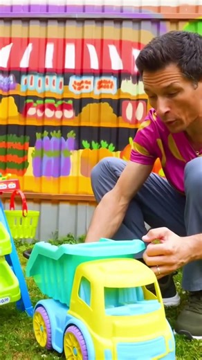 Where does the big truck live? Fred helps him find his garage. #shorts #truck #toys