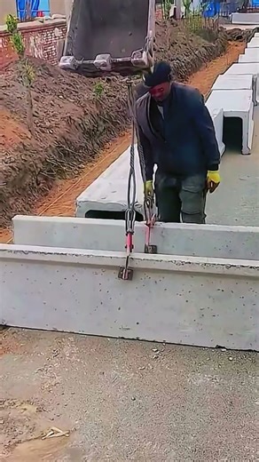 Simple Smart Idea Easy Concrete Board Installation Process Using Heavy Equipment #shorts