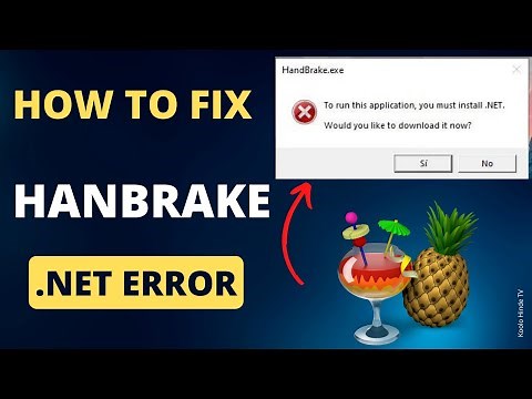 Handbrake missing frameworks windows 11 or 10 (Error fixed)