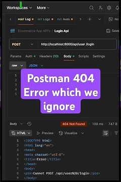 Fixing a 404 Not Found Error in Postman | 404 Not Found Error #shorts #short #viral #infysky