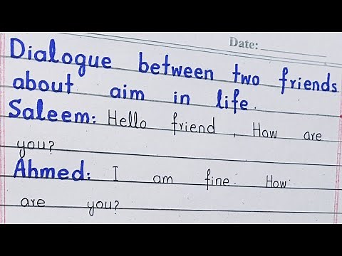 English Dialogue Between Two Friends About Aim in Life