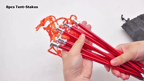Tent Stakes Pegs 9 inch, Lightweight Aluminum Alloy Tent Canopy Nail for Outdoor Camping, Hiking, Picnic Blanket, Beach Mat, Yard Fence 8 Pack