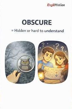 OBSCURE Meaning with sentence examples | Hidden or Hard to Understand