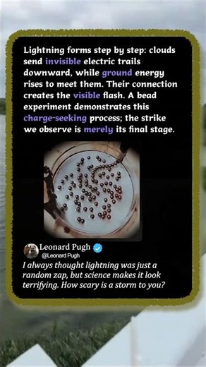 How Lightning Actually Strikes From The Sky! ⚡ #Science #Nature #Weather
