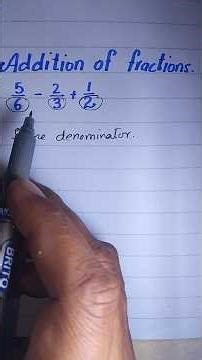 Addition And Subtraction Of Unlike Fractions|Math Tricky |Math Quiz