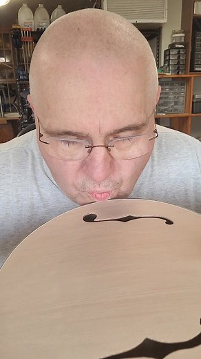 Blowing the dust off. Plenty of that today. The cedar does smell nice though... Luke, I'm not yo daddy.... | Hinde Custom Instruments