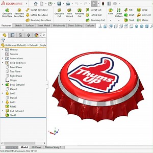 Design of Bottle cap in solidworks step by step Full tutorial with solidworks feature tools #SolidWorks #solidworkseducation #CAD #solidworkstutorial | Malviya CAD Solution