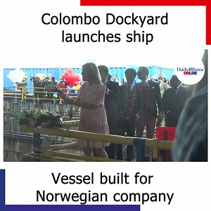 6.4K views · 180 reactions | The Colombo Dockyard today launched a ship built for the Norwegian company, Misje Eco Bulk AS. | Daily Mirror | Facebook