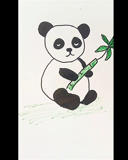 Haw to draw a cute Panda tutorial,Panda easy drawing #pandapic #pandapanda #babypanda #panda