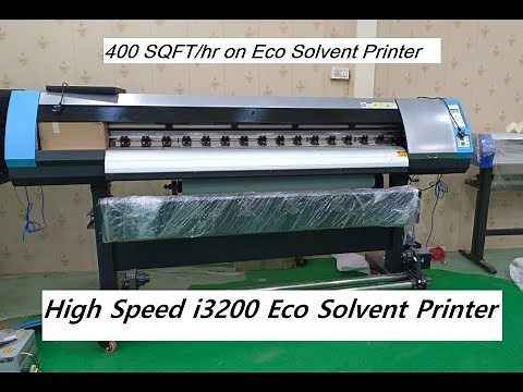 High Speed i3200 Eco Solvent Printer | 400 Sqft/hr on 2 Heads | high Speed Vinyl Printing Machine |
