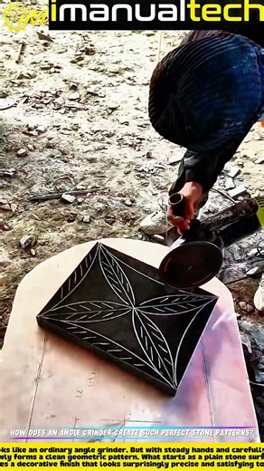 How Does an Angle Grinder Create Such Perfect Stone Patterns?