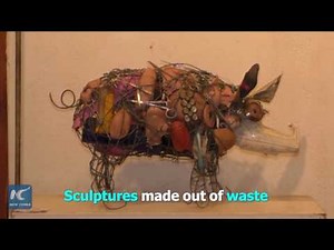 Waste no waste! Zimbabwean artist creates amazing sculptures out of junk
