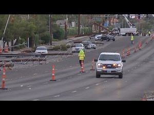Snapped power poles leave some scrambling as Las Vegas Valley outage continues
