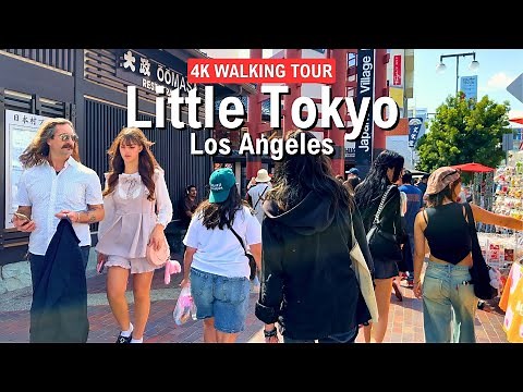 LOS ANGELES Little Tokyo 🇯🇵🇺🇸 Walk California 4K 2024
