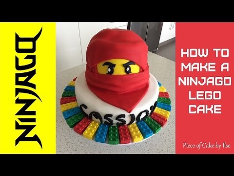 Ninjago Lego Fondant Cake How to make by Piece of Cake by Ilse