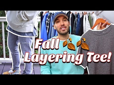 MEN'S FASHION LAYERING TIPS! DIY "RAW EDGE" T-SHIRT - BASIC LAYERING TEE FOR CHEAP!