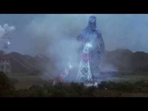 Godzilla Breaking an Electrical Tower (Loop)
