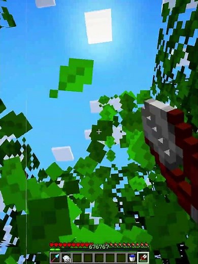 Minecraft When You Build a Treehouse to Survive...😭🏠 (World's Smallest Violin) #minecraft #shorts