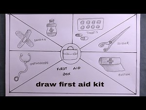 how to draw first aid box/how to draw first aid kit