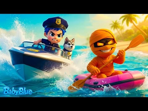 Monster Police at the Beach 🧟🚨 | Kids Songs & Nursery Rhymes | Cartoon | Baby Blue