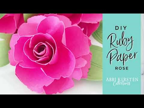 Small Paper Rose Template and Tutorial