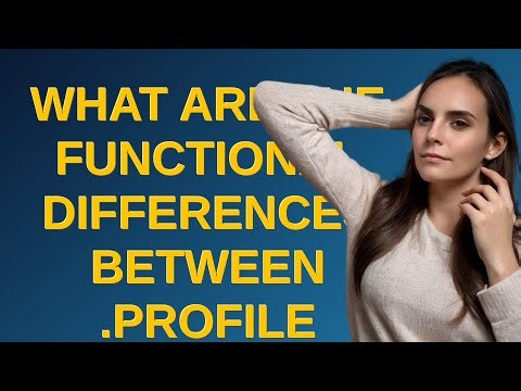 What are the functional differences between .profile .bash_profile and .bashrc
