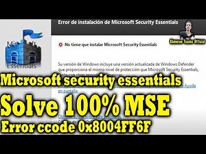 How to install Microsoft security essentials work properly | No error on windows 7