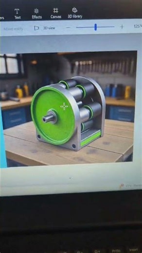 Grok AI. Modular Barrel Cam Steam Engine concept. #ai #grok #sketchup #mspaintdrawing #design