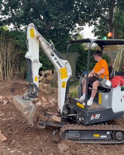 Take inspiration from @fixingupno40 and hire our mini diggers to complete large garden projects.  Hire online now: https://www.hss.com/hire/p/0.75t-kubota-micro-excavator | HSS DIY | Facebook