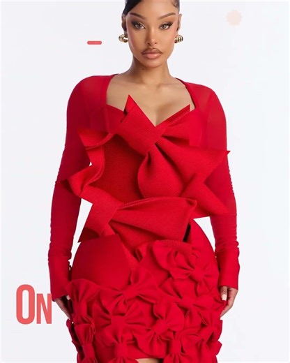 Literally Just A Girl Bow Bandage Micro Mini Dress - Red