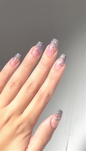 4.8K views · 101 reactions | The best thing about Halloween nails? They're a glamorous, bedazzling treat that'll add some magic to your spooky season! ✨️ Check out our tutorial and get ready to shine with these fun spider web nails. ️ #halloween #spiderweb #nailart #nails #halloweennails #sparklynails #halloweennailart | Sistaco | Facebook